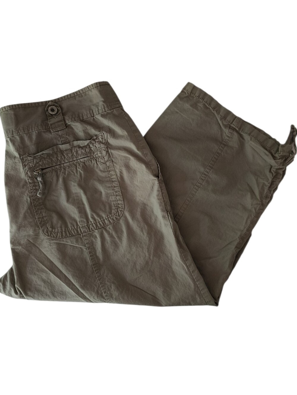 GAP Green/Gray 100% Cotton Hiking Capris Size 12